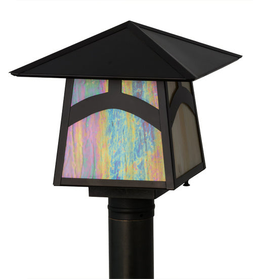 Meyda Tiffany 45234 One Light Post Mount, Craftsman Brown