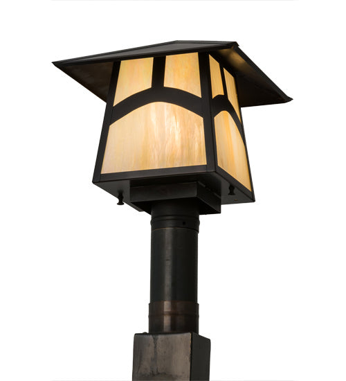 Meyda Tiffany 45234 One Light Post Mount, Craftsman Brown