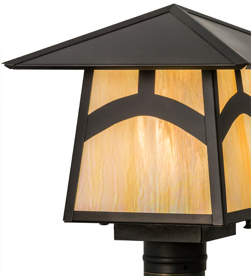 Meyda Tiffany 45234 One Light Post Mount, Craftsman Brown
