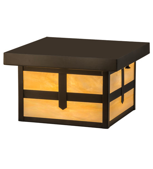 Meyda Tiffany 52713 One Light Flushmount, Craftsman Brown