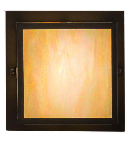 Meyda Tiffany 52713 One Light Flushmount, Craftsman Brown