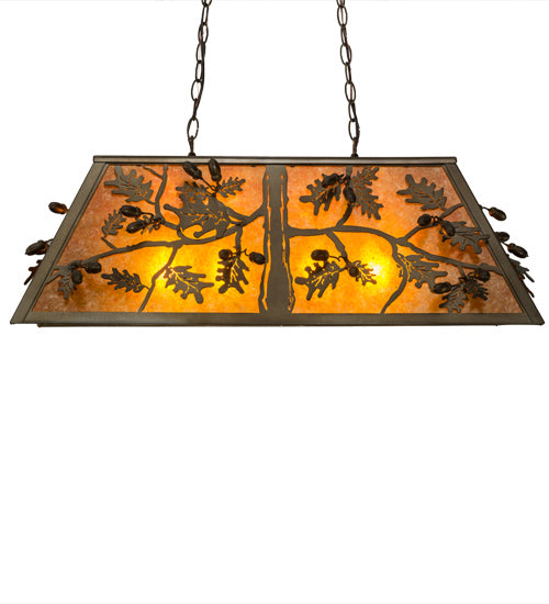 Meyda Tiffany 81897 Six Light Oblong Pendant, Antique Copper