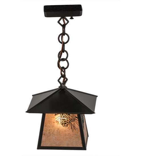 Meyda Tiffany 92344 One Light Pendant, Craftsman Brown