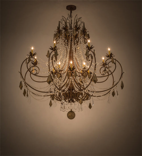 Meyda Tiffany 169772 16 Light Chandelier, Autumn Leaf