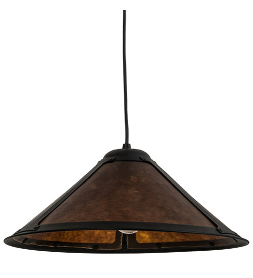 Meyda Tiffany 114177 One Light Pendant, Black Metal