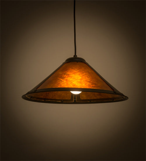 Meyda Tiffany 114177 One Light Pendant, Black Metal