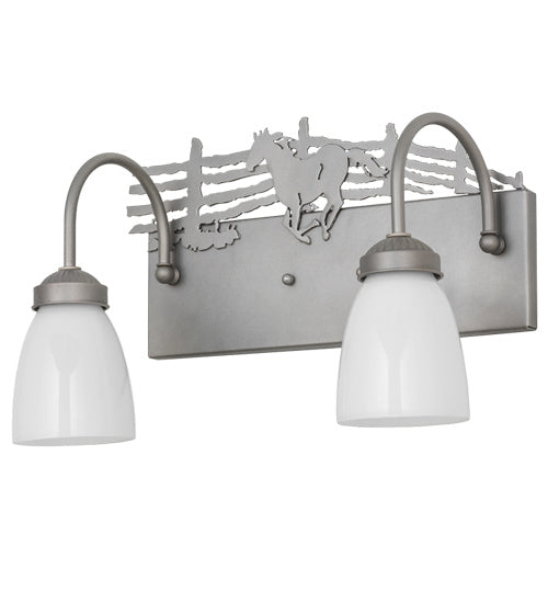 Meyda Tiffany 175221 Two Light Wall Sconce, Industrial Steel