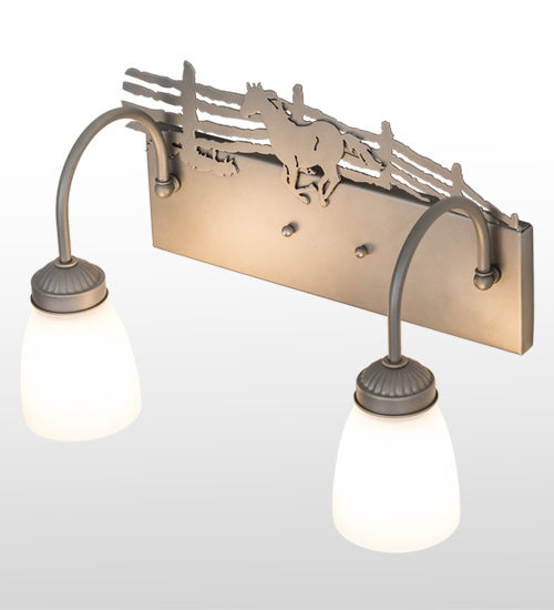 Meyda Tiffany 175221 Two Light Wall Sconce, Industrial Steel