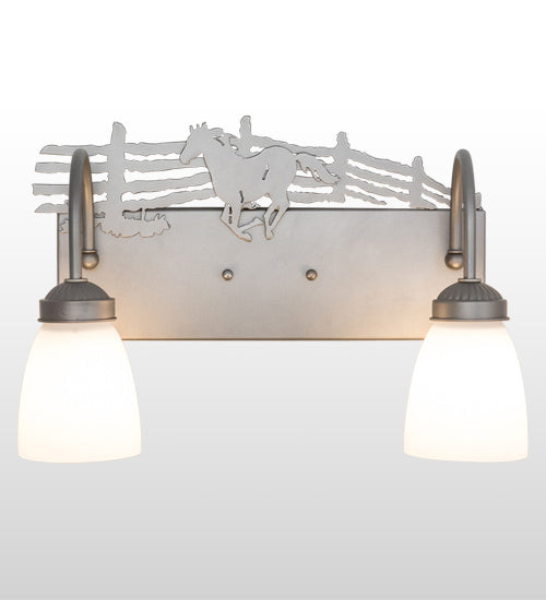 Meyda Tiffany 175221 Two Light Wall Sconce, Industrial Steel