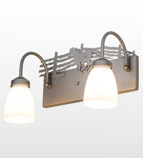 Meyda Tiffany 175221 Two Light Wall Sconce, Industrial Steel