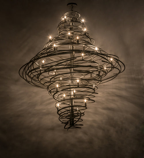 Meyda Tiffany 172410 36 Light Chandelier, Pewter