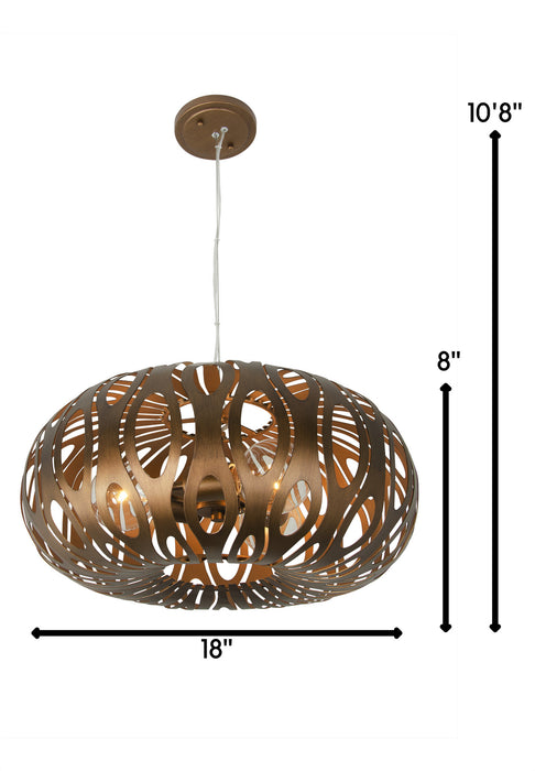 Varaluz 149C03HO Three Light Pendant, Hammered Ore