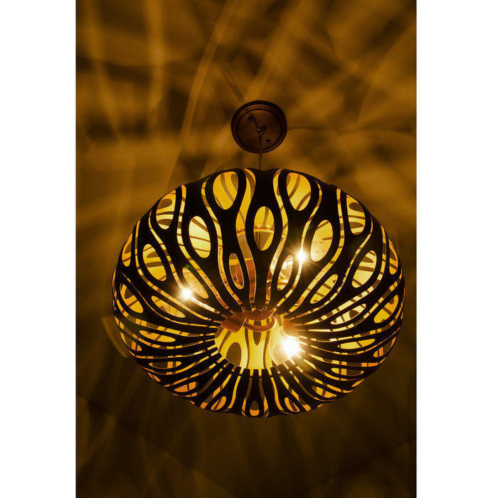 Varaluz 149C03HO Three Light Pendant, Hammered Ore
