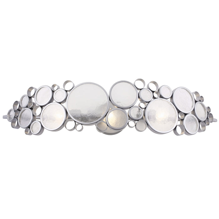 Varaluz 165B03MS Three Light Bath, Metallic Silver