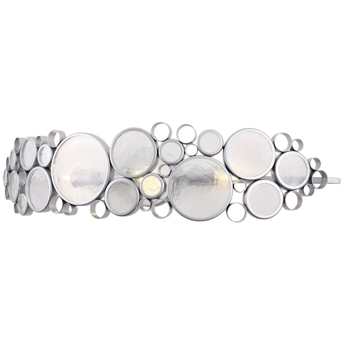 Varaluz 165B03MS Three Light Bath, Metallic Silver