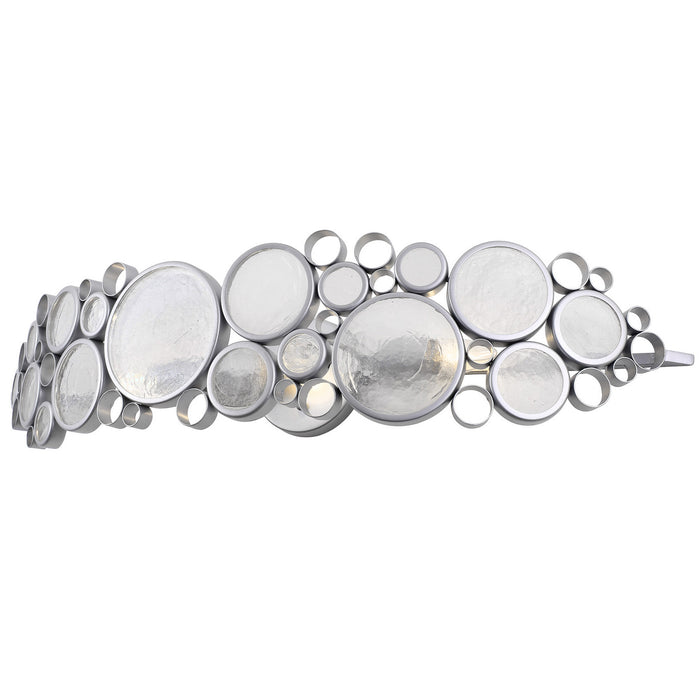Varaluz 165B03MS Three Light Bath, Metallic Silver