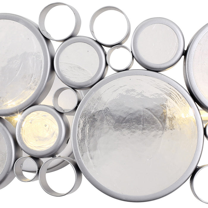 Varaluz 165B03MS Three Light Bath, Metallic Silver