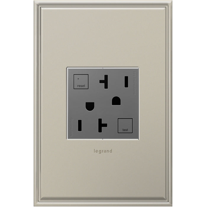 Legrand AGFTR2202M4 Duplex Self-Test GFCI Receptacles, Magnesium