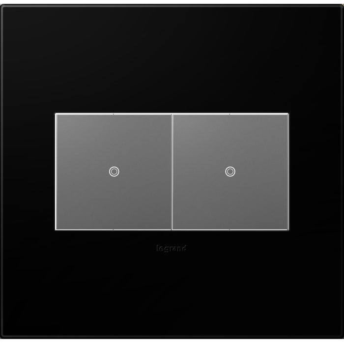 Legrand AWP2GNK4 Gang Wall Plate, Black