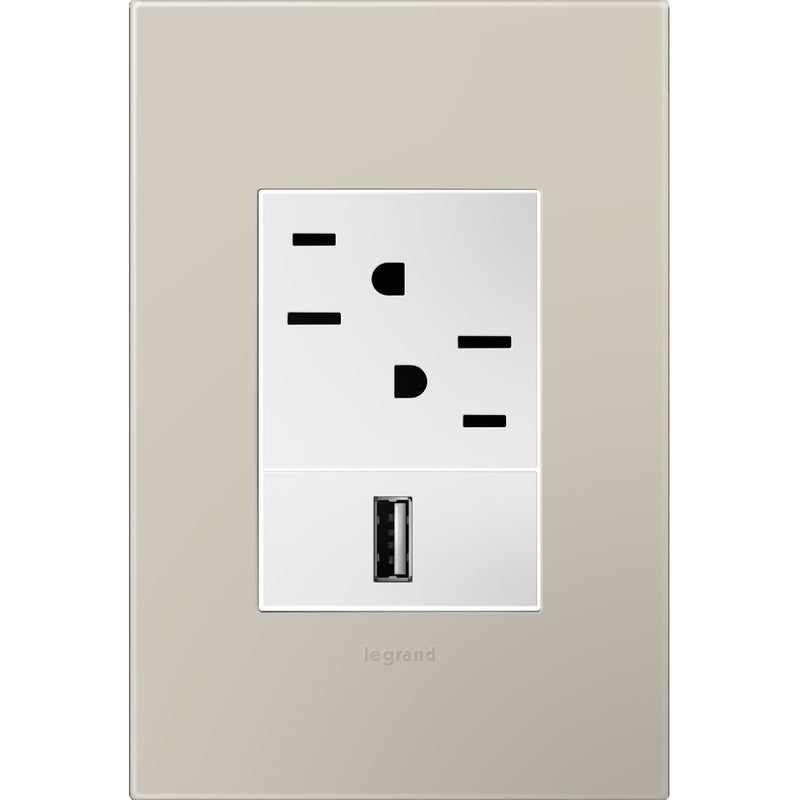 Legrand AWP1G3GG4 Gang Wall Plate, Greige
