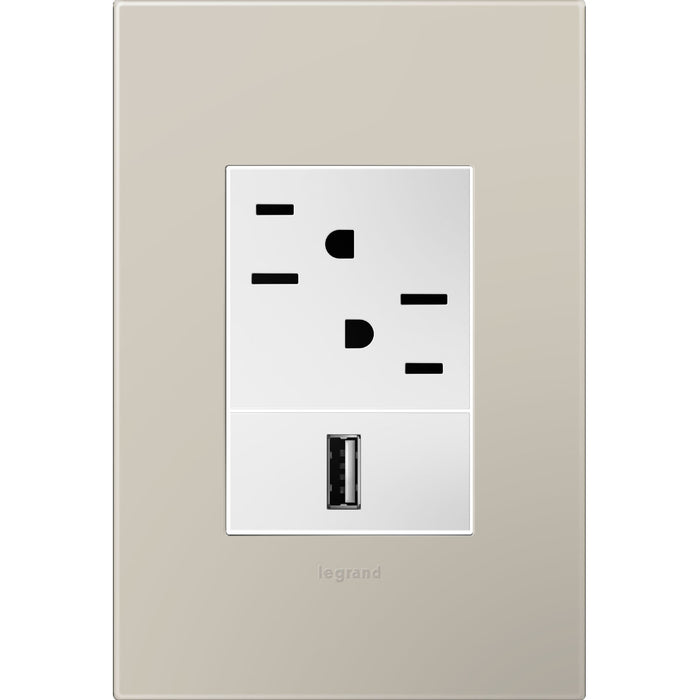 Legrand AWP1G3GG4 Gang Wall Plate, Greige