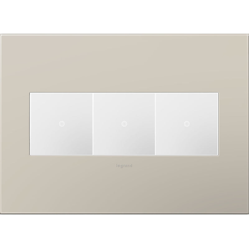 Legrand AWP3GGG4 Gang Wall Plate, Greige