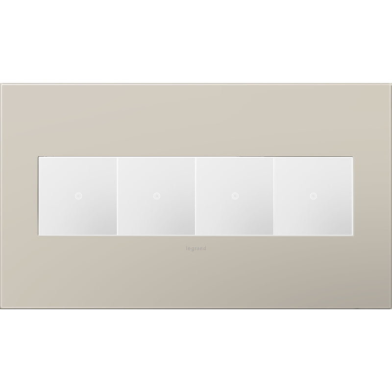 Legrand AWP4GGG4 Gang Wall Plate, Greige