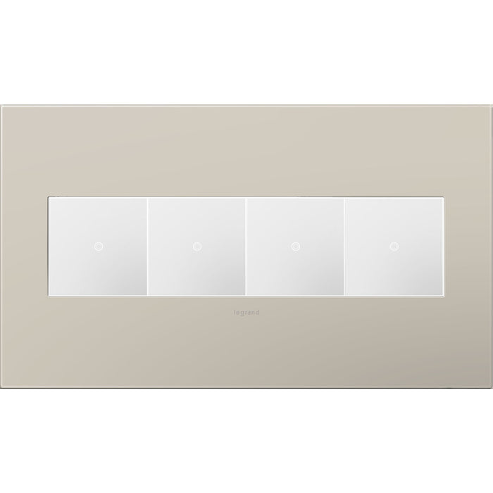 Legrand AWP4GGG4 Gang Wall Plate, Greige