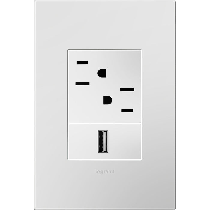 Legrand AWP1G3PW4 Gang Wall Plate, White