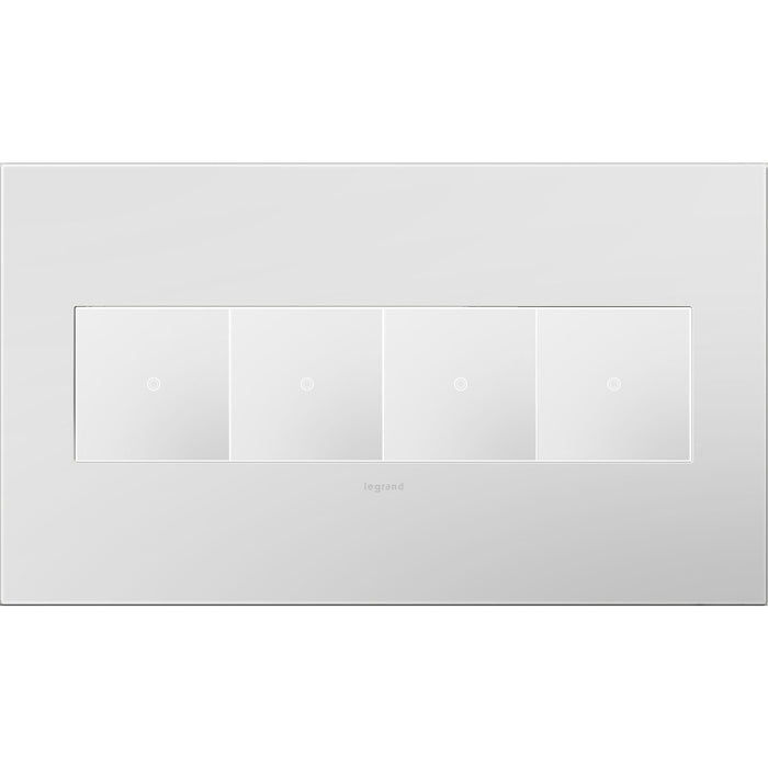 Legrand AWP4GPW4 Gang Wall Plate, White