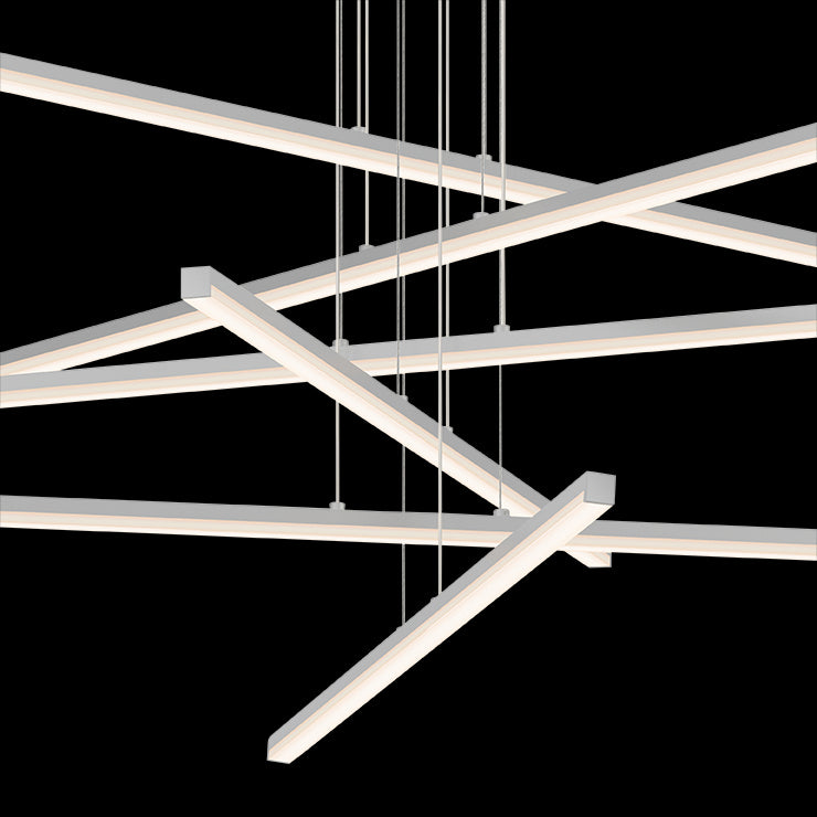 Sonneman 2766.16 LED Pendant, Bright Satin Aluminum