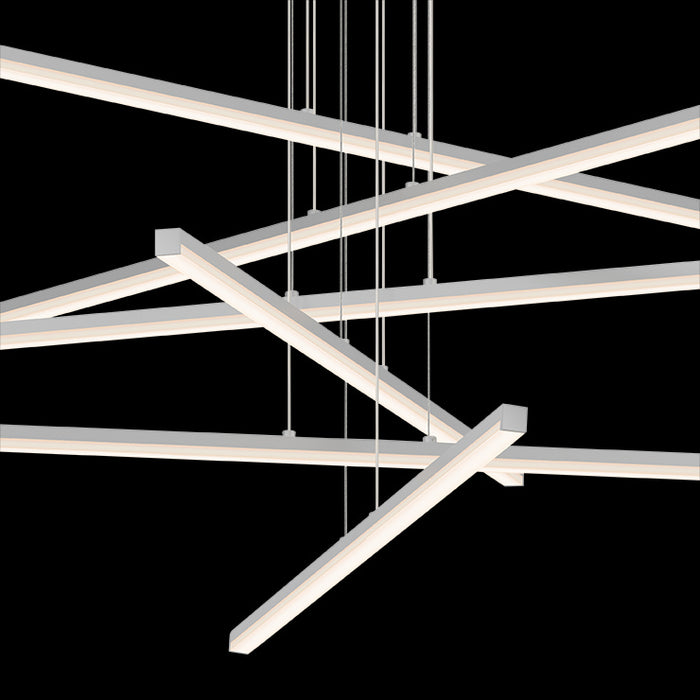 Sonneman 2766.16 LED Pendant, Bright Satin Aluminum
