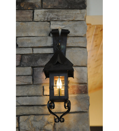 Meyda Tiffany 151878 One Light Wall Sconce, Wrought Iron
