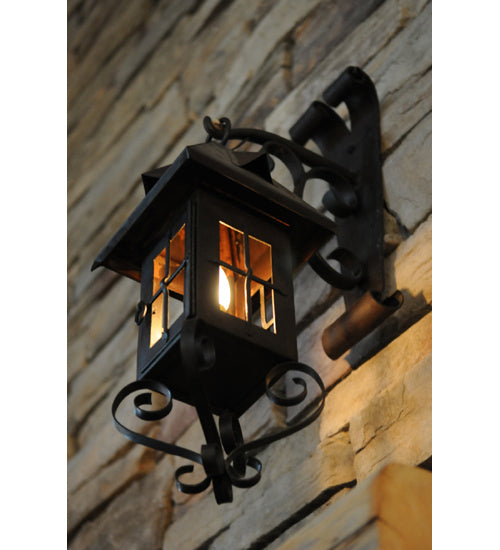 Meyda Tiffany 151878 One Light Wall Sconce, Wrought Iron