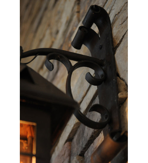 Meyda Tiffany 151878 One Light Wall Sconce, Wrought Iron