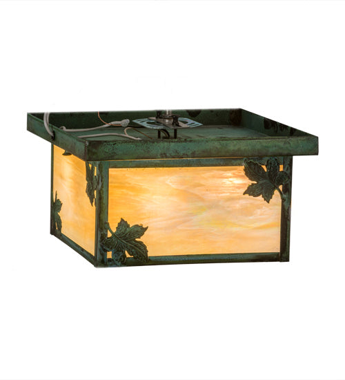Meyda Tiffany 168090 Four Light Flushmount, Verdigris