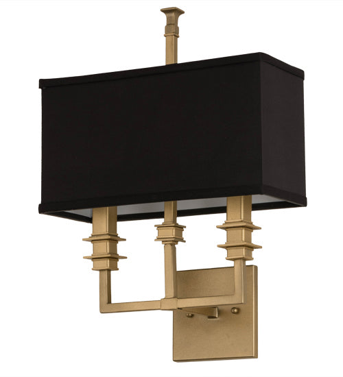 Meyda Tiffany 172801 Two Light Wall Sconce, Gold Metallic High Gloss