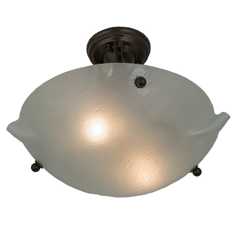 Meyda Tiffany 182310 Two Light Semi-Flushmount, Ext Oil Rubbed Bronze