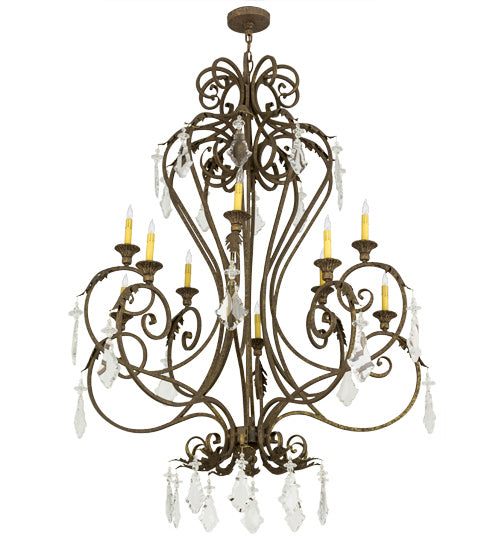 Meyda Tiffany 179688 Ten Light Chandelier, Pompeii Gold