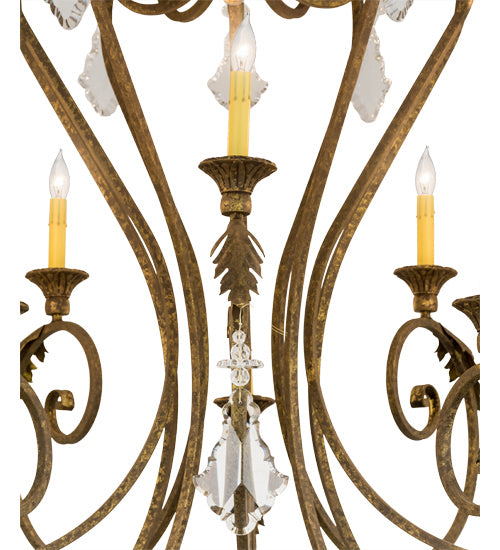 Meyda Tiffany 179688 Ten Light Chandelier, Pompeii Gold