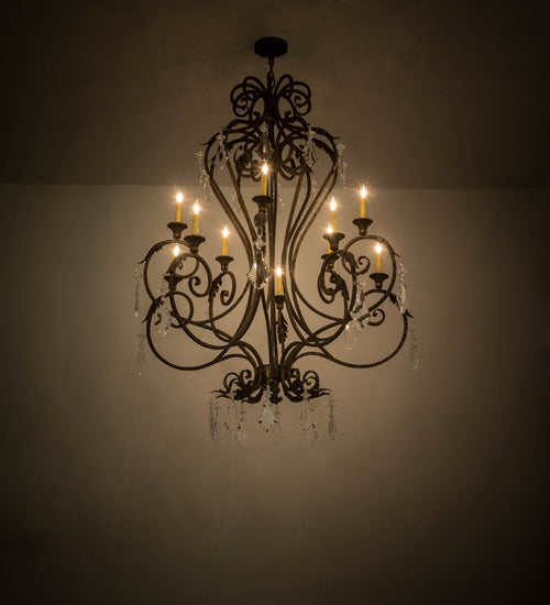 Meyda Tiffany 179688 Ten Light Chandelier, Pompeii Gold