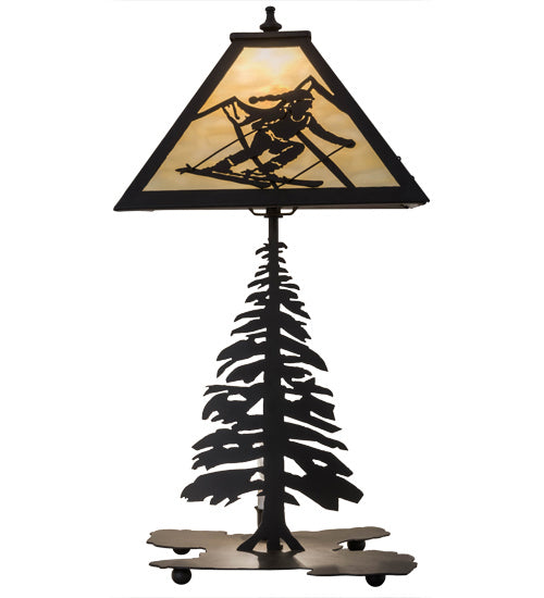 Meyda Tiffany 181467 Two Light Table Lamp, Oil Rubbed Bronze