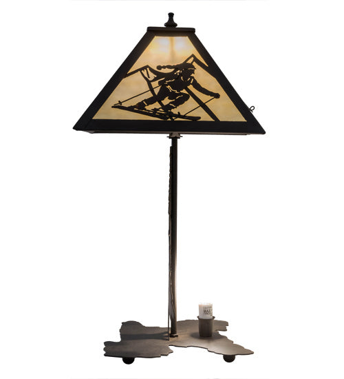 Meyda Tiffany 181467 Two Light Table Lamp, Oil Rubbed Bronze