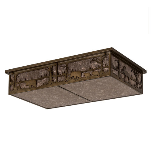 Meyda Tiffany 184447 Eight Light Flushmount, Antique Copper