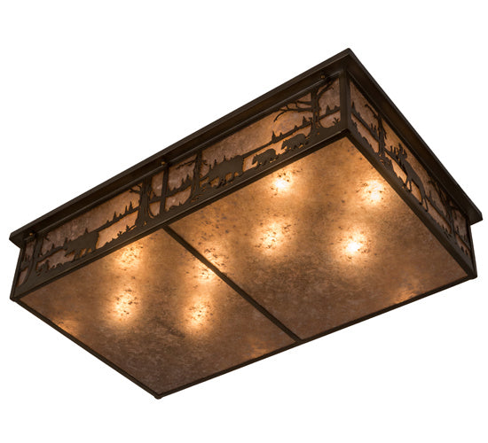 Meyda Tiffany 184447 Eight Light Flushmount, Antique Copper