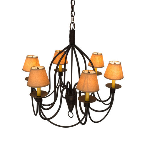 Meyda Tiffany 185646 Six Light Chandelier, Cimarron Bronze