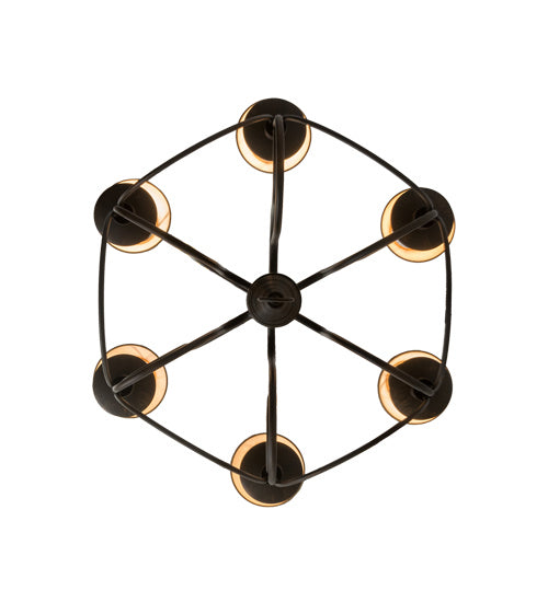 Meyda Tiffany 185646 Six Light Chandelier, Cimarron Bronze