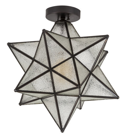 Meyda Tiffany 186688 One Light Flushmount, Craftsman Brown