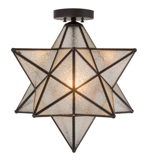 Meyda Tiffany 186688 One Light Flushmount, Craftsman Brown