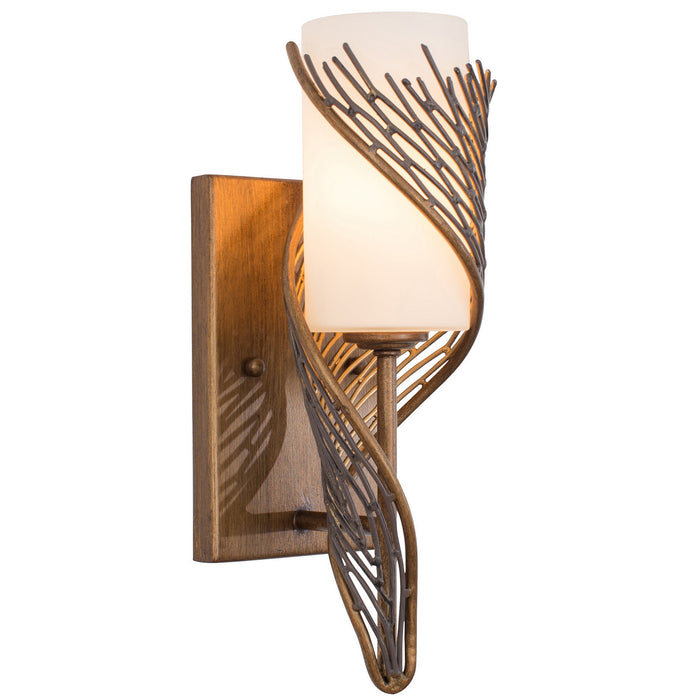 Varaluz 240K01RHO One Light Wall Sconce, Hammered Ore